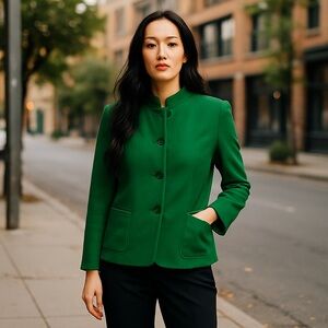 Talbots Classic Green Blazer